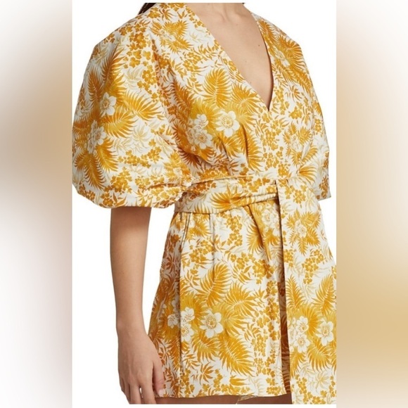 AMUR Floral Jumpsuit in Orange and White - Picture 6 of 12